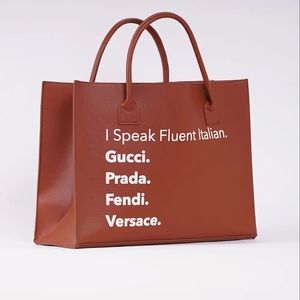 Vegan leather oversized tote 17x12.5 inches one inside pocket great quality